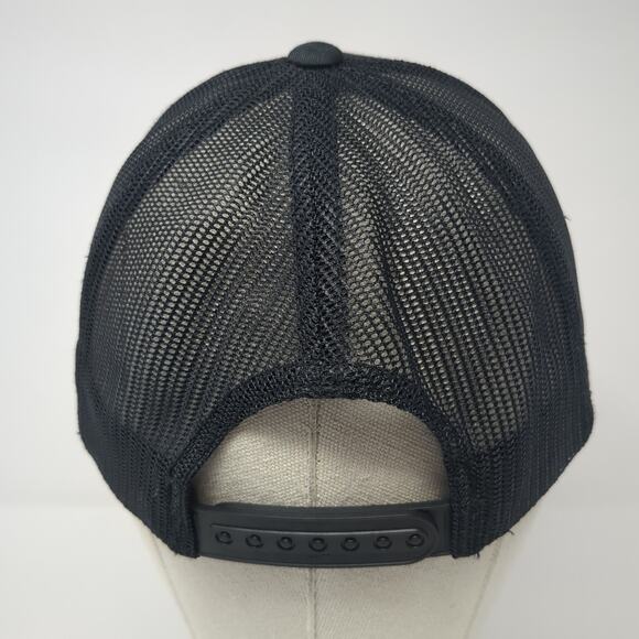 Trojan Laurel Snapback Trucker Hat Black One Size Adjustable Mesh Back Yupoong - Picture 5 of 8